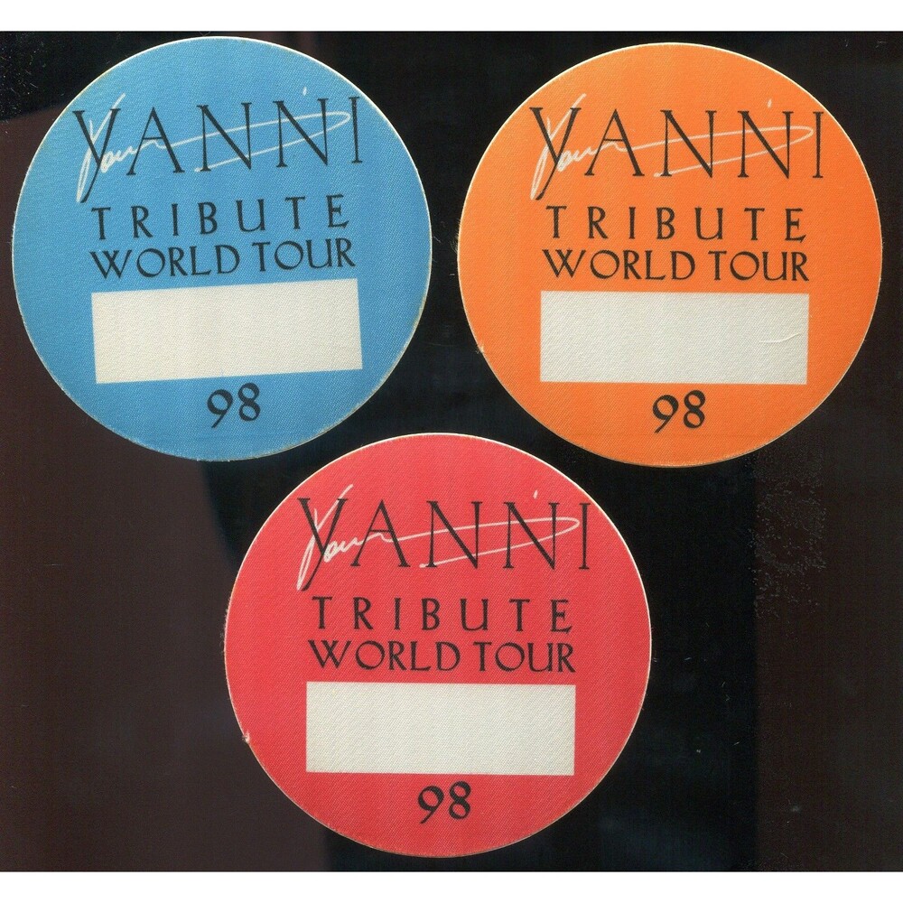 Vintage 1998 Yanni Concert Backstage Pass Lot of 3 Tribute World Tour